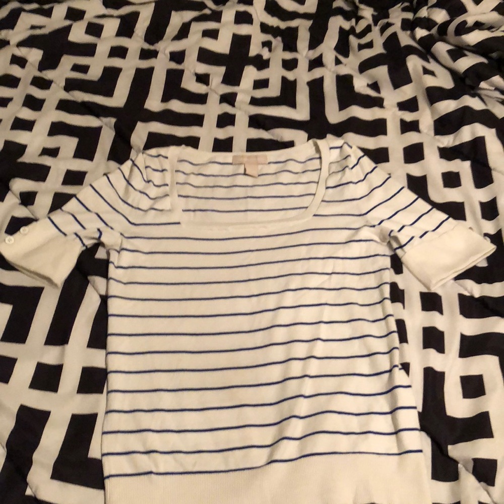 Striped banana republic blouse